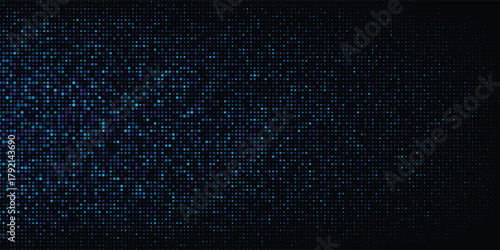 Futuristic digital pattern of blue and cyan dots forming a glowing abstract texture.