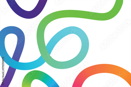 Abstract colorful wavy lines forming a dynamic and flowing design with a modern feel and vibrant gradients