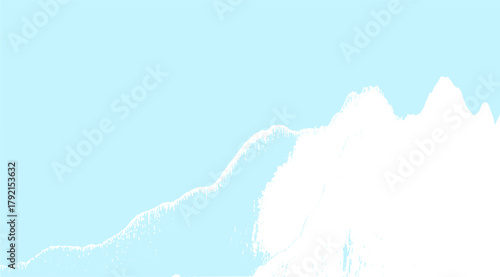 Scenic Azure Mountain Vector, perfect for backgrounds, serene projects, and calming visuals, this dreamy scene features smooth shapes and a modern, minimalist aesthetic