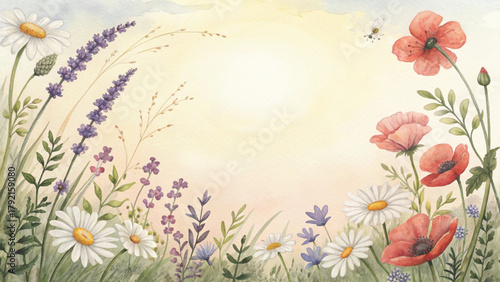 A winter watercolor frame with pinecones Vector background 
