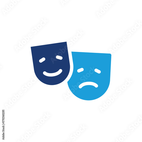 Theatre mask colored icon vector design good for web or mobile app