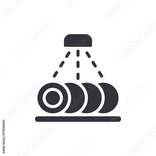 Dishwasher Icon With Plates Vector Home Appliance
