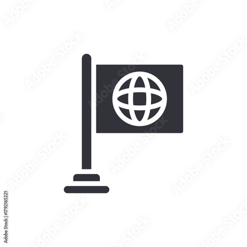 Global Flag Icon Symbol Sign Isolated Illustration Design