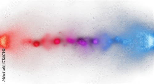Red and blue flashing lights with purple glow and starry texture isolated on a transparent background