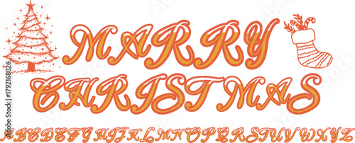 font marry christmas for your design