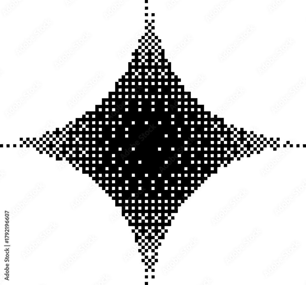 Fototapeta premium 8-bit abstract halftone pixel art vector graphic