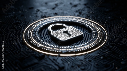 abstract binary code Ai tech secure saft