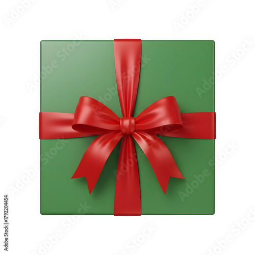 red gift box png transparent background present holiday festive Christmas 