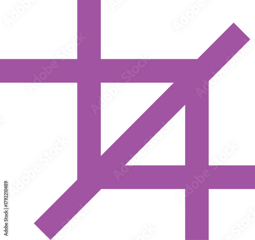 purple cross mark