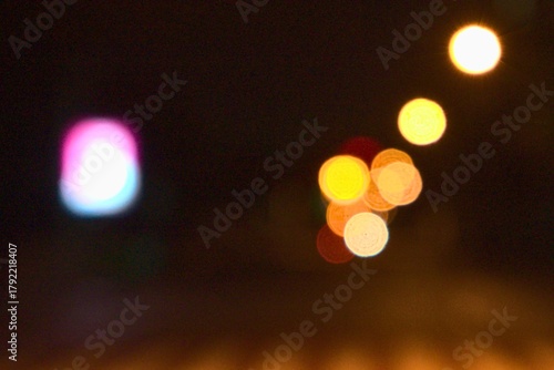 Abstract bokeh lights of city night scene