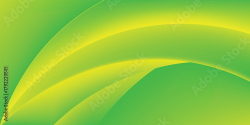 Abstract Blurry Green Yellow Wavy Background Design, Fresh Stylish Green Yellow Background Template Vector