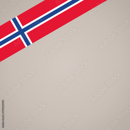 Top left corner ribbon flag of Norway