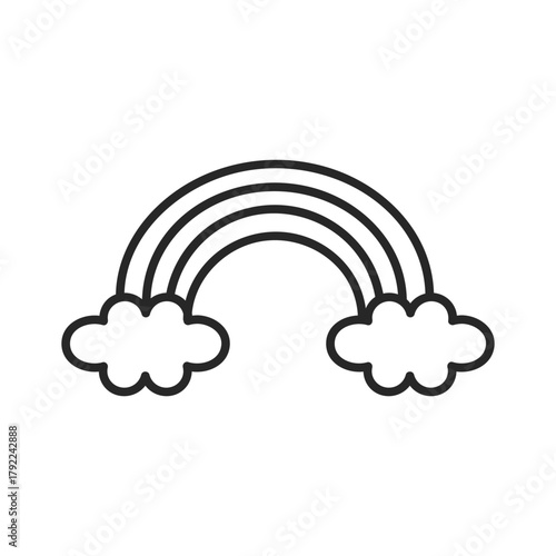 シンプルな虹のアイコン 天気