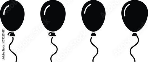 Balloon silhouette vector illustration