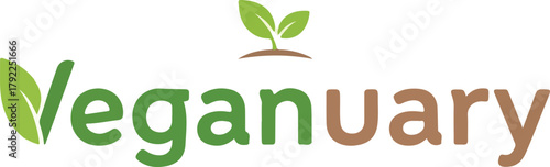 Embrace a healthy lifestyle challenge with vibrant 'Veganuary' branding, inspiring plant-based choices for a better you and planet.