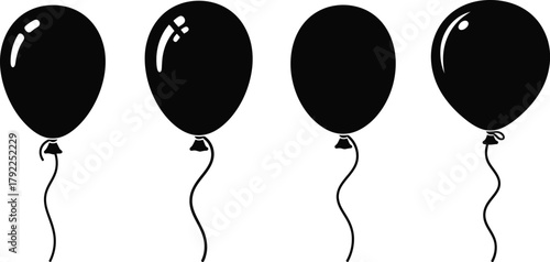 Balloon silhouette vector illustration
