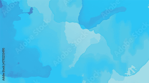 Abstract cool blue watercolor background with soft blending and cloudy textures perfect for design projects