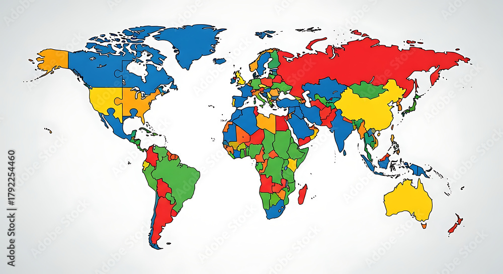 Obraz premium World map art