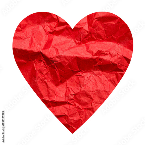 Wallpaper Mural Heart of Crimson: A vibrant crimson heart, meticulously crafted from textured paper, symbolizes the essence of love and passion. Capturing the depth and beauty of this heartfelt creation. Torontodigital.ca