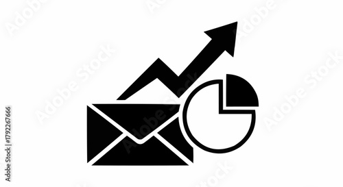 Email Marketing Performance and Analytics Icon.