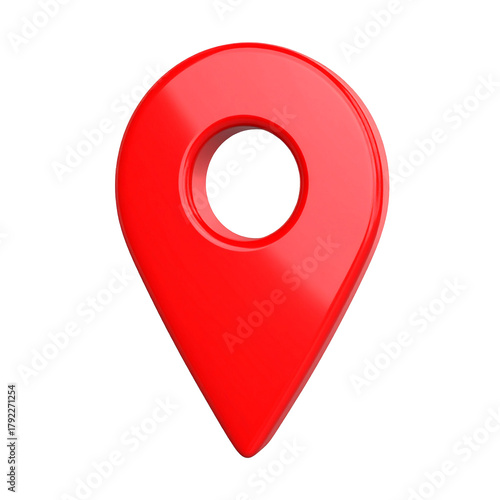 The Pin of Direction: A vibrant, glossy red pin indicating location. It symbolizes guidance, navigation, and the pinpointing of a specific destination.