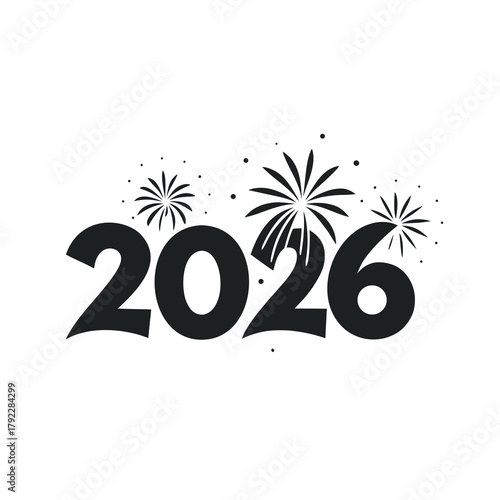 typography 2026 with tiny sparkling 