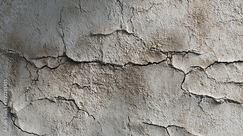 Close-up of cracked concrete wall texture.