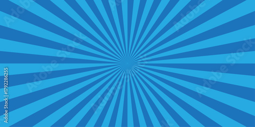 Abstract blue retro with sunburst pattern design. Vintage sunrays. sun beam vector banner design and comic burst gradient concept pattern.	
