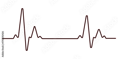 Heartbeat Pulse Line Vector Icon Set – Medical Heart Rhythm, Cardiogram, and Healthcare Graphic Design Illustration