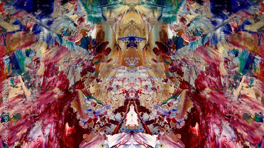 Fototapeta premium Abstract art background . Hand painting artwork on canvas .