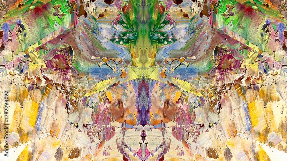 Fototapeta premium Abstract art background . Hand painting artwork on canvas .