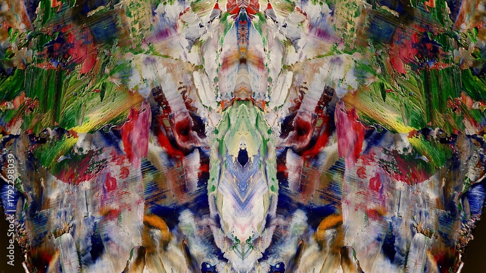 Fototapeta premium Abstract art background . Hand painting artwork on canvas .