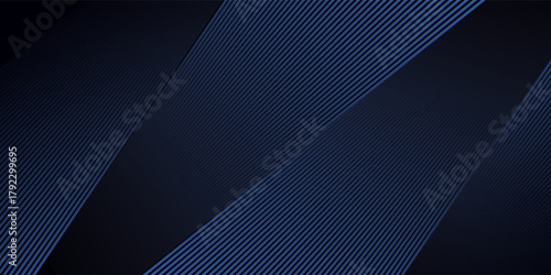 Modern dark blue banner background with geometric diagonal overlay and glowing lines eps 10