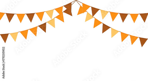 Festive fall bunting, perfect for autumn celebrations and seasonal decorations