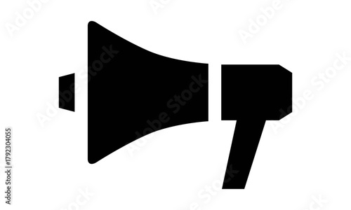 Piktogramm Megafon – Symbol für Durchsage, Kommunikation und Warnung (schwarz)