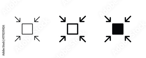 Compact size icon. Compact size symbol. Vector illustration