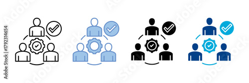 Team  Icon Set Multiple Style Collection