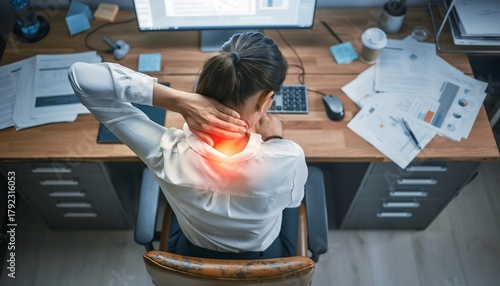 Neck pain relief tips for office workers and how to prevent neck pain at your workstation desk