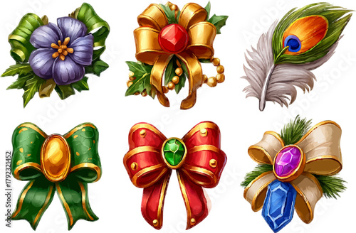 Whimsical Holiday Bows & Decorations Pack