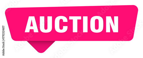 auction magenta sticker isolated on transpatent background. auction sign