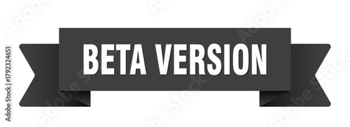 beta version ribbon isolated on transparent background. beta version ribbon