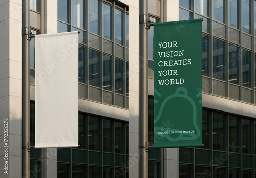 Urban Banners Mockup Promoting Vision PSD