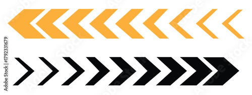 Dynamic Speed Arrow Vector Icon Set – Directional Navigation, Chevron Motion and Road Sign Symbols 