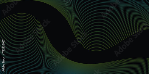 Modern green luxury three color background on black background. Premium design for wallpaper, banner, poster. vector green background