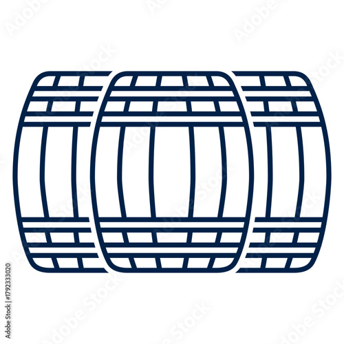 Wood Barrel vector illustration icon design trendy