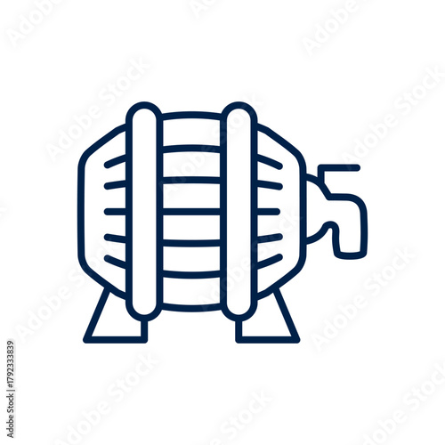 Wood Barrel vector illustration icon design trendy