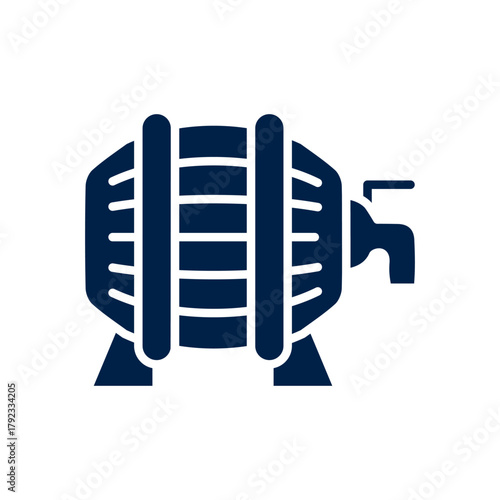 Wood Barrel vector illustration icon design trendy