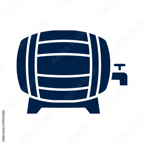 Wood Barrel vector illustration icon design trendy