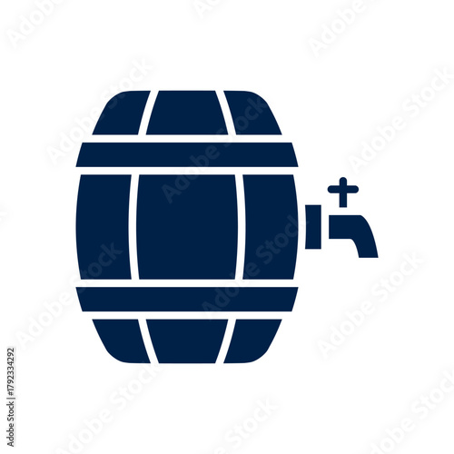 Wood Barrel vector illustration icon design trendy