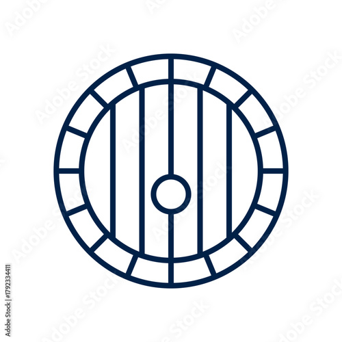 Wood Barrel vector illustration icon design trendy